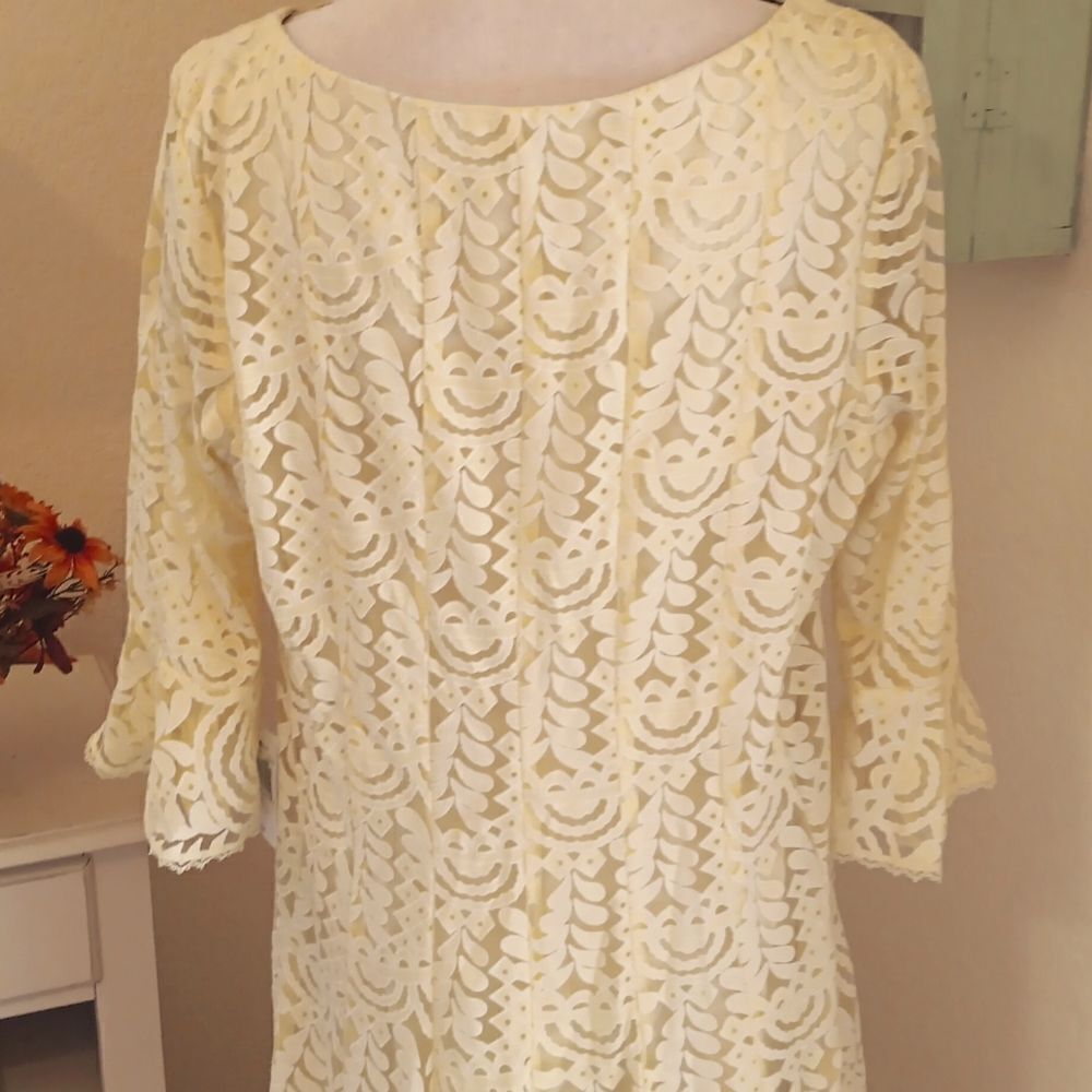 NWT Rabbit Rabbit Rabbit Yellow Lace Dress - Picture 7 of 13